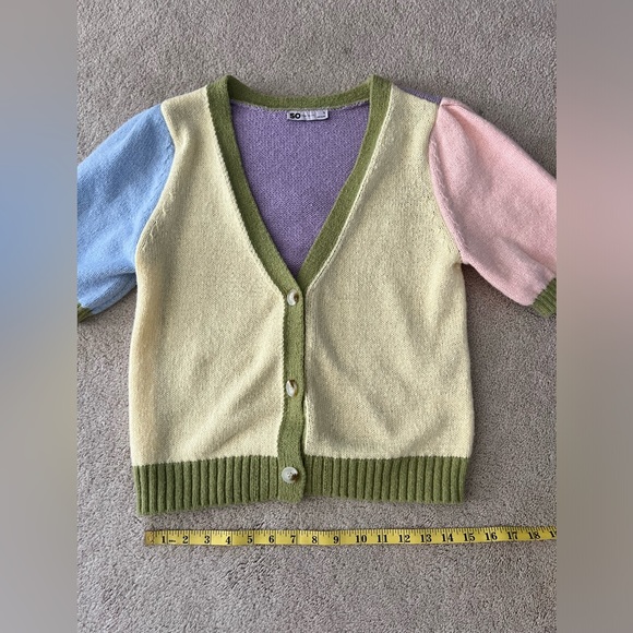 SO short sleeve sweater cardigan - Picture 3 of 5